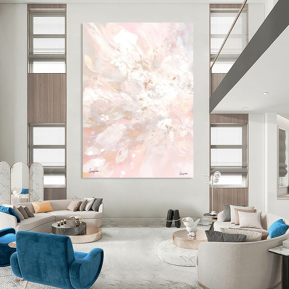 Alluring Custom - Painted Textured Canvas Abstract for Living Room & Office DKH1088