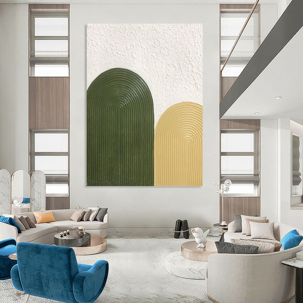 Oversized Hand - Painted Textured Abstract Art for Office & Dining Room DKH1176