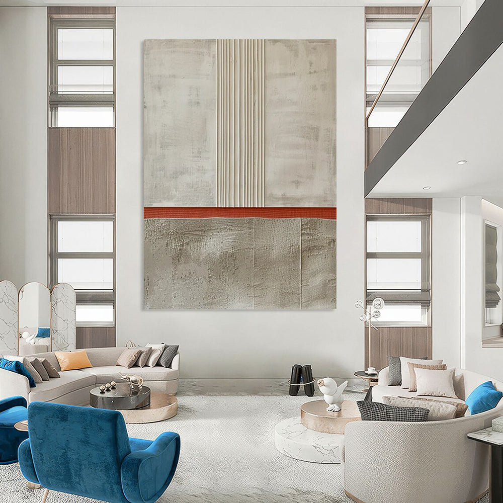 Colossal - Format Hand - Painted Textured Custom Abstract Gem for Office and Bar DTP026