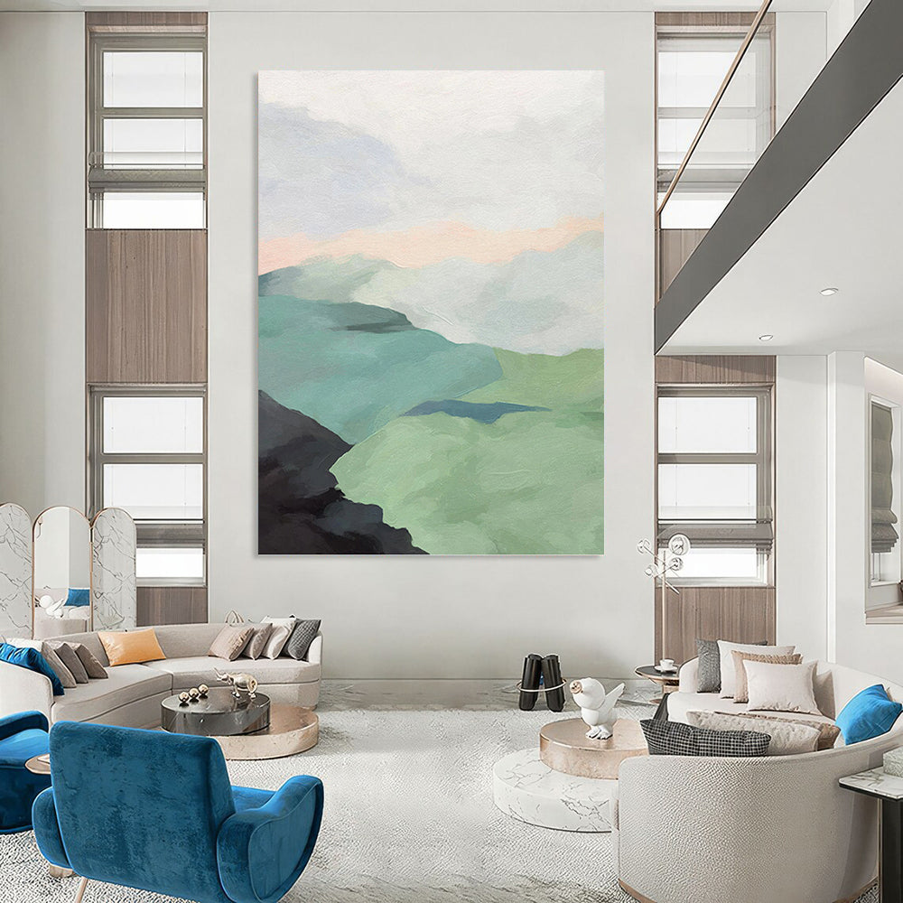 Large - Sized Hand - Painted Textured Custom Abstract Painting, Suitable for Living Room and Hotel DKH1445
