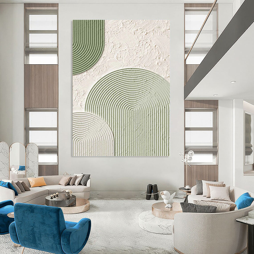 Vast - Format Hand - Painted Custom Abstract Canvas (with Dynamic Textures), for Bedroom and Office DKH1488
