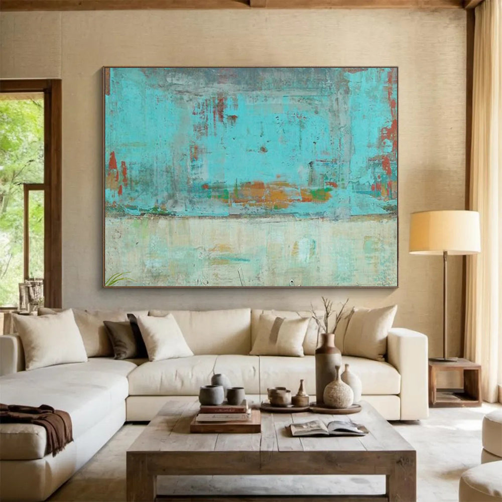 Serene Large Abstract Canvas for Entryway & Living Room LargeART1583