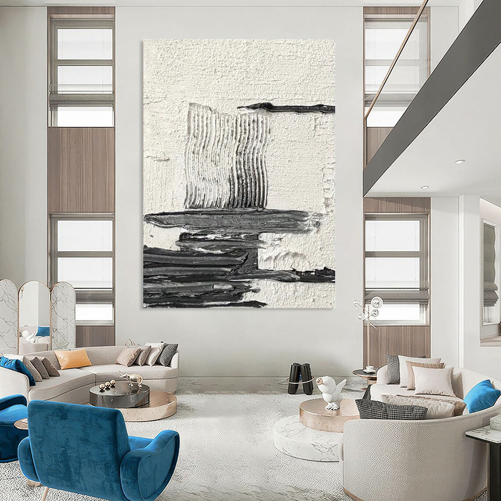 Large Custom Textured Abstract Paintings for Living Room & Office DTP388