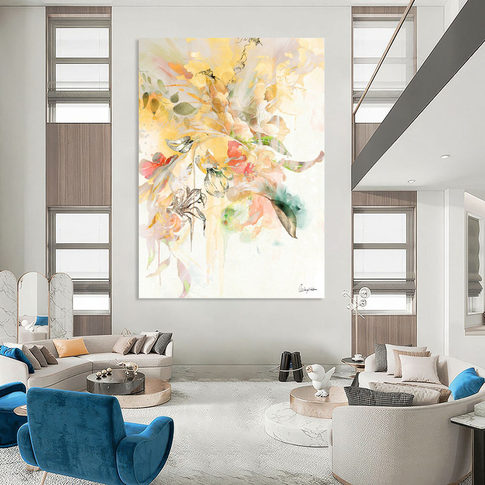 Stunning Large - Format Textured Canvas Abstract for Hallway & Dining Room DKH1087