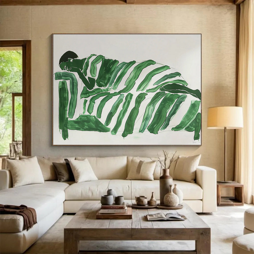 “ Spatial Rhythms” Large - Scale Abstract Canvas for Living Room & Bedroom DKH227