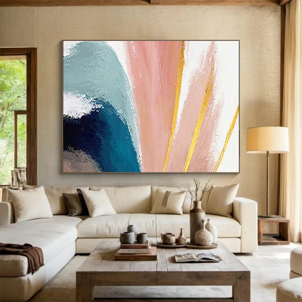 “Seraphic Glow” Large - Sized Abstract Painting for Office & Bedroom DKH216