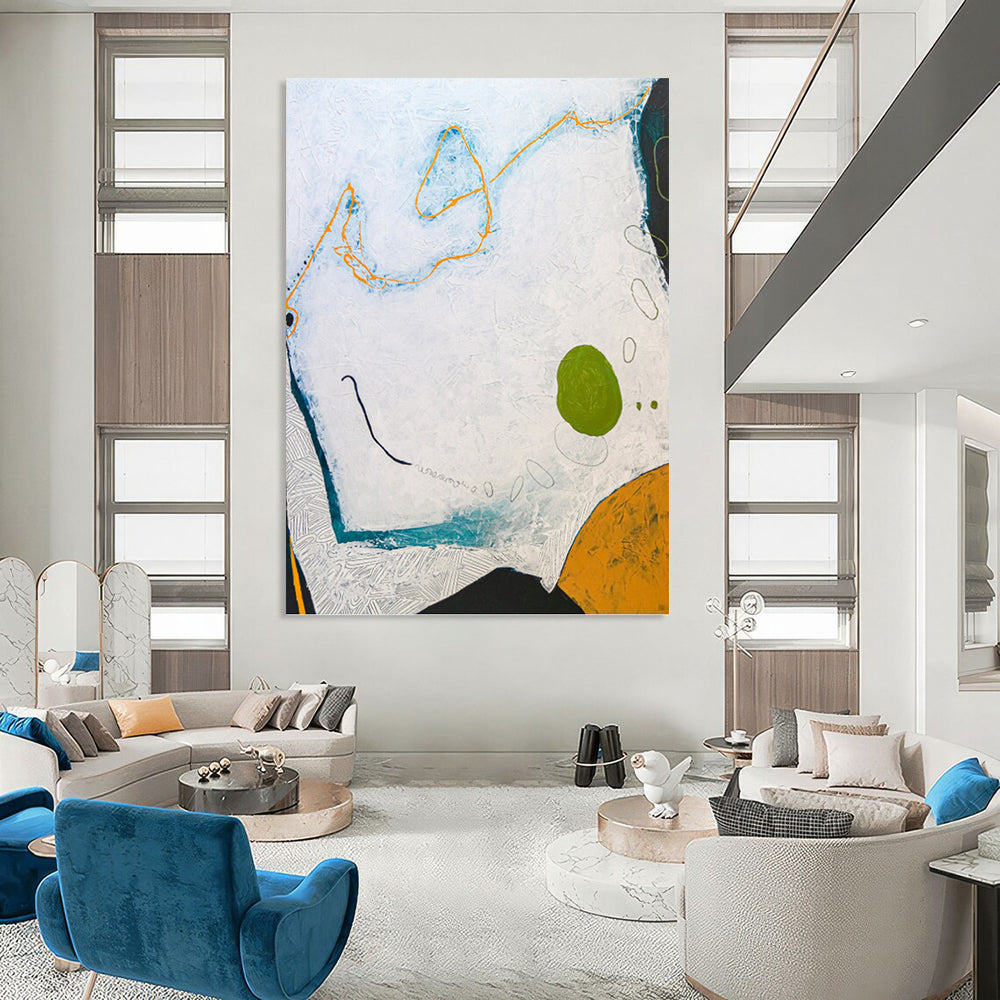 Unique Custom - Rendered Textured Canvas Painting for Office & Hallway DKH1107