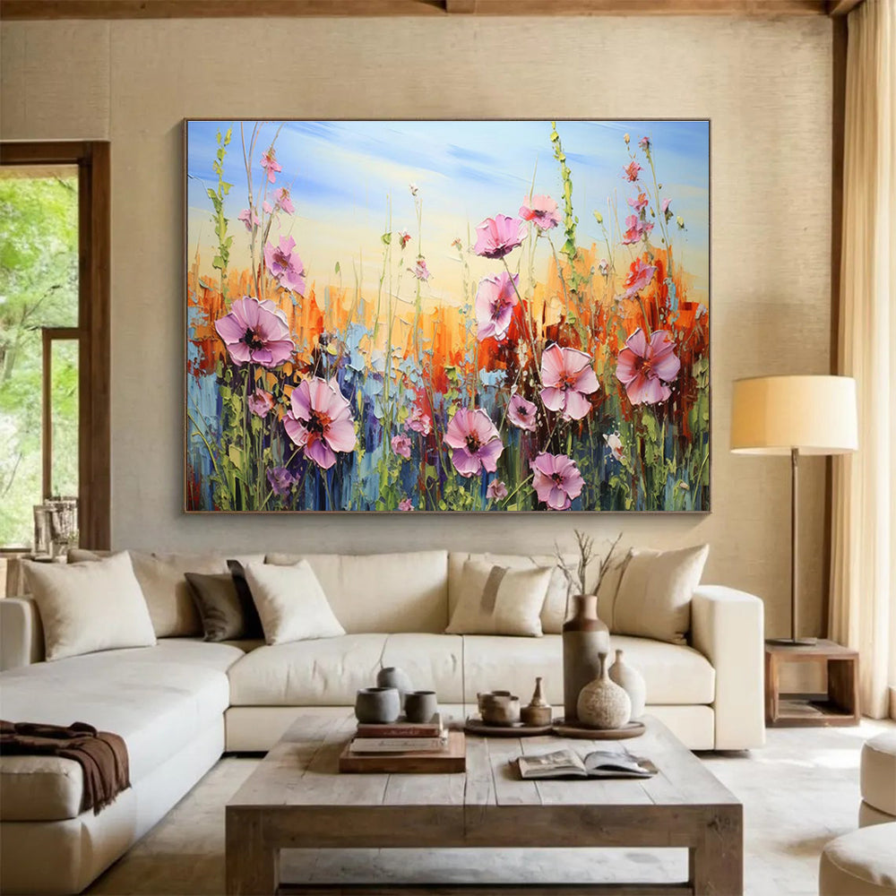 Elegant Large Abstract Mural with Subtle Texture for Living Room & Dining Room DKH903