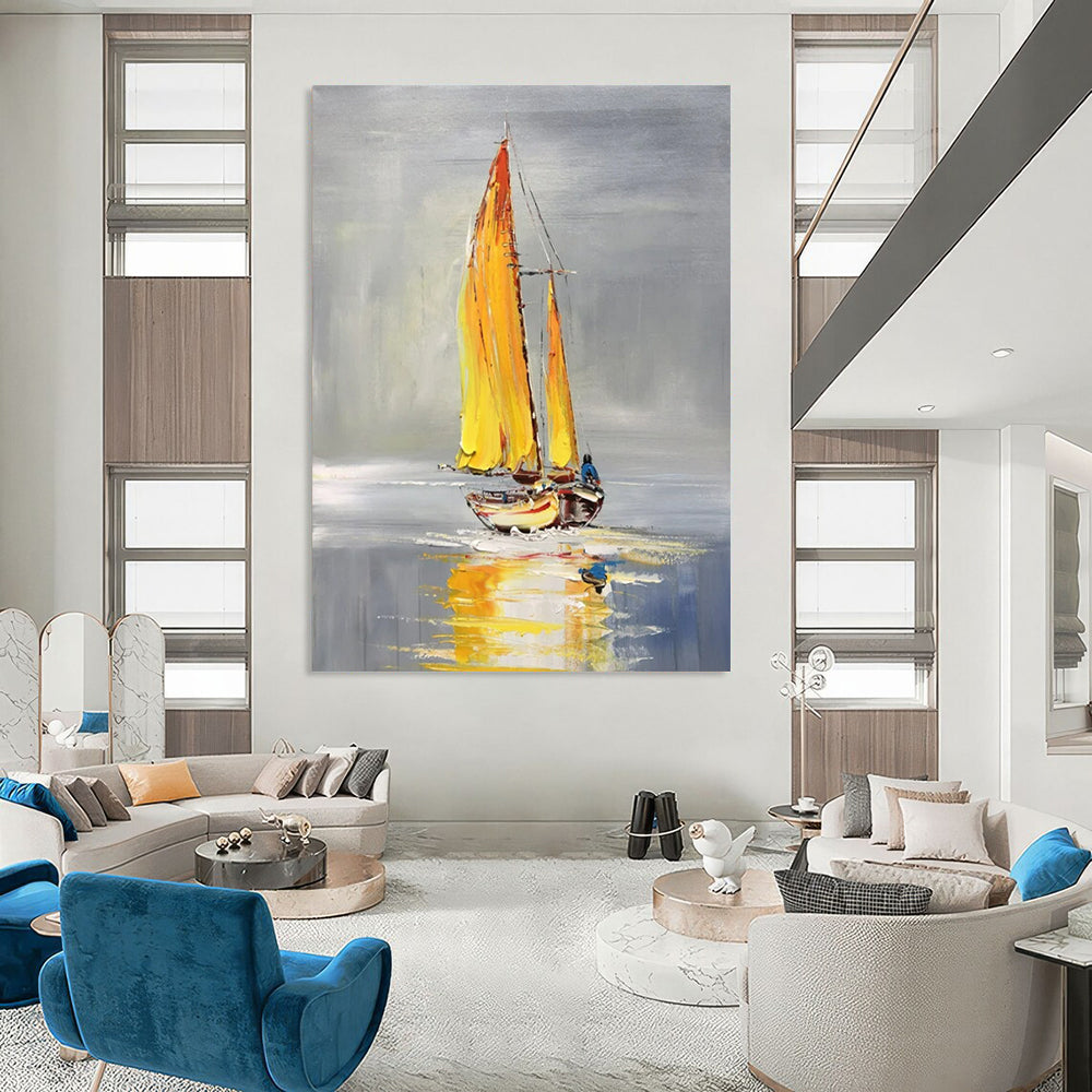 Stupendous Hand-Painted Abstract Wall Installations for Living Room & Game Room LargeART2198