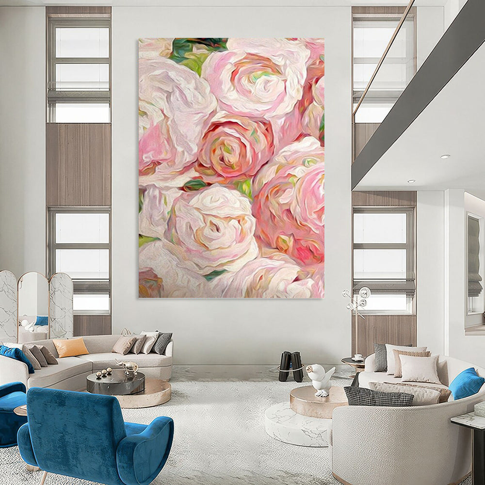 Large Hand - Painted Custom Textured Abstract Mural for Bar & Hotel Lobby DKH0983