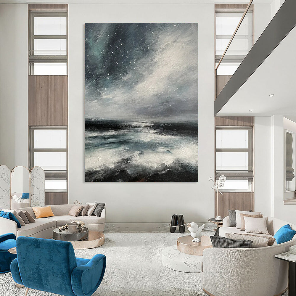 Huge Hand-Painted Abstract Canvases for Dining Room & Living Room LargeART2270