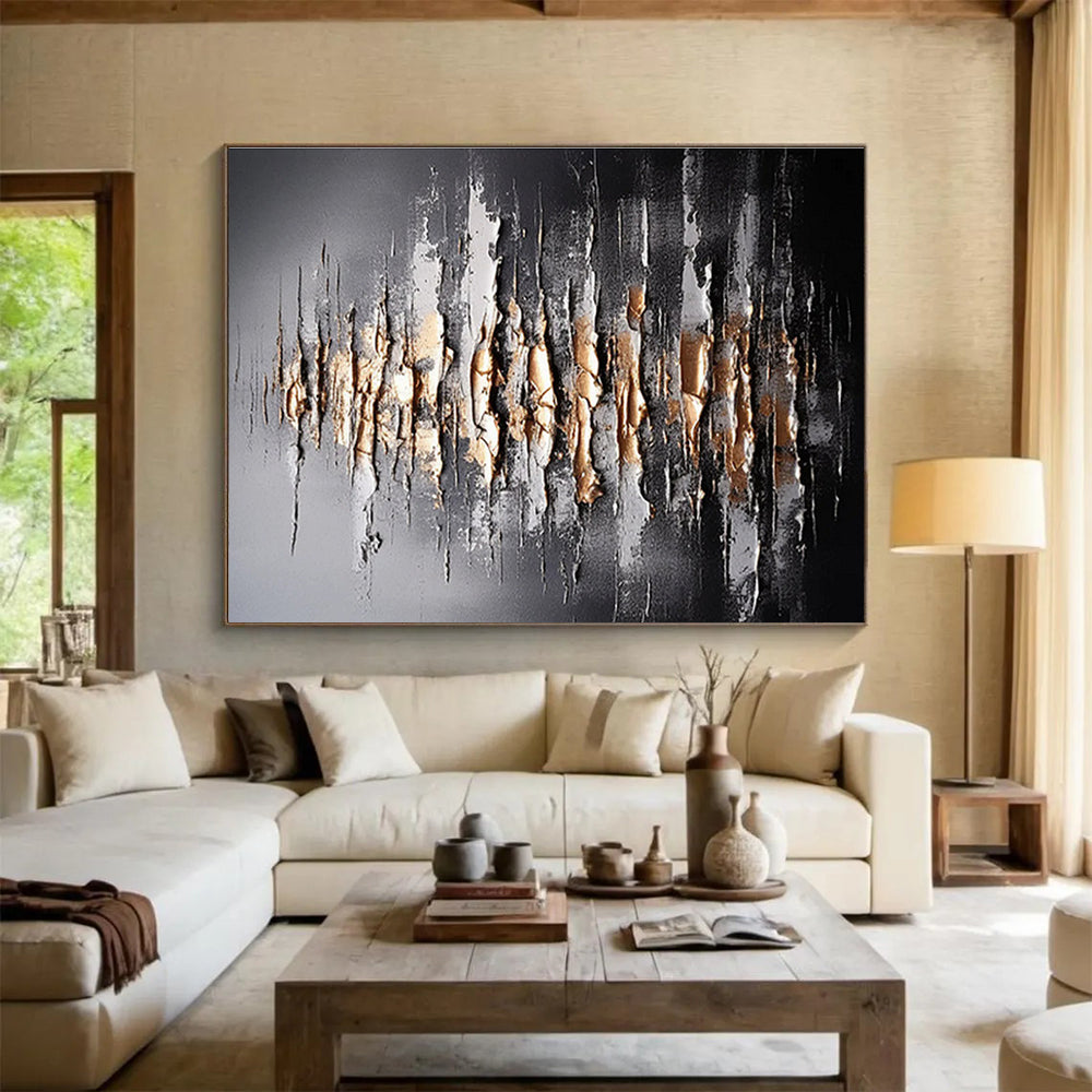Custom - Designed Oversized Abstract Canvas for Event Exhibition DKH041