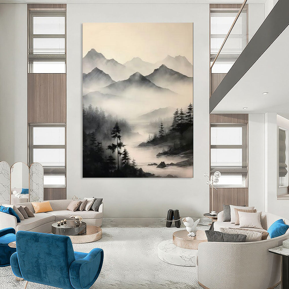 Hand-Painted Custom Abstract Canvas for Bedroom & Living Room LargeART1917