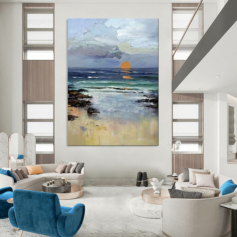 Large-Scale Textured Abstract Wall Art for Bedroom & Meditation Room LargeART2115