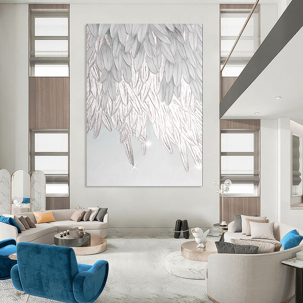 Graceful & Fluid Abstract Canvas Art for Office & Dining Room LargeART2019