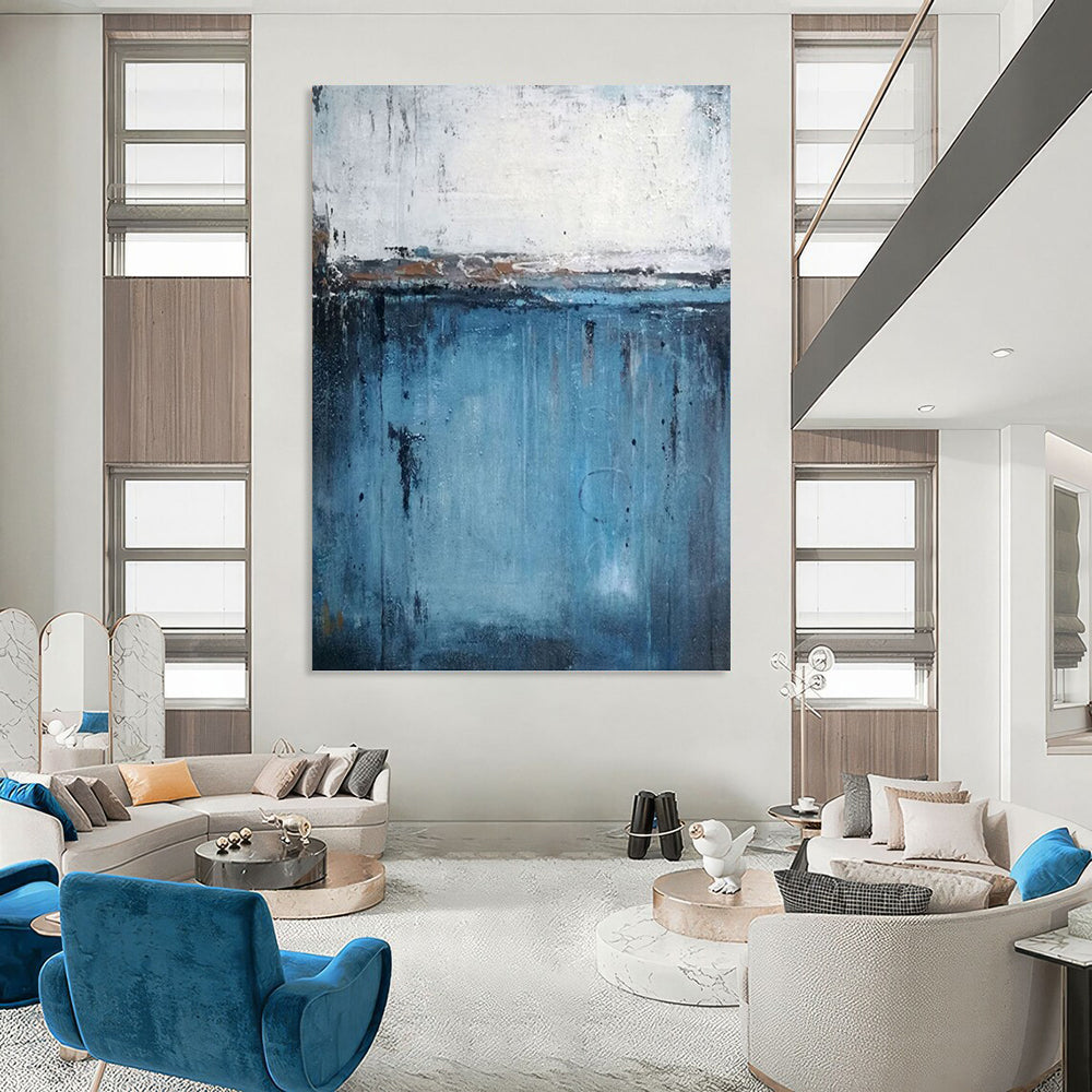 Majestic Vertical Hand - Painted Textured Custom Abstract Epoch for Living Room and Hotel DKH1558