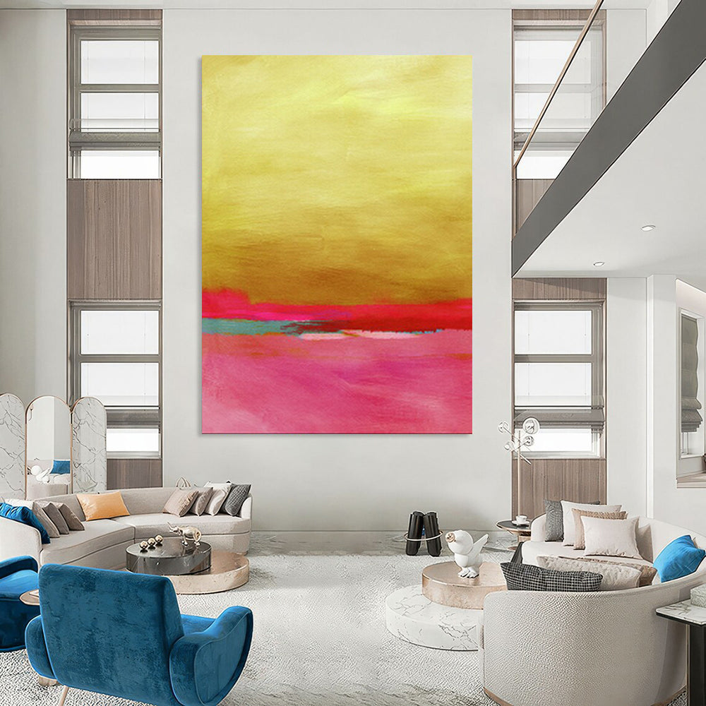 Dreamy & Soft Abstract Canvas Art for Dining Room & Hotel LargeART2023
