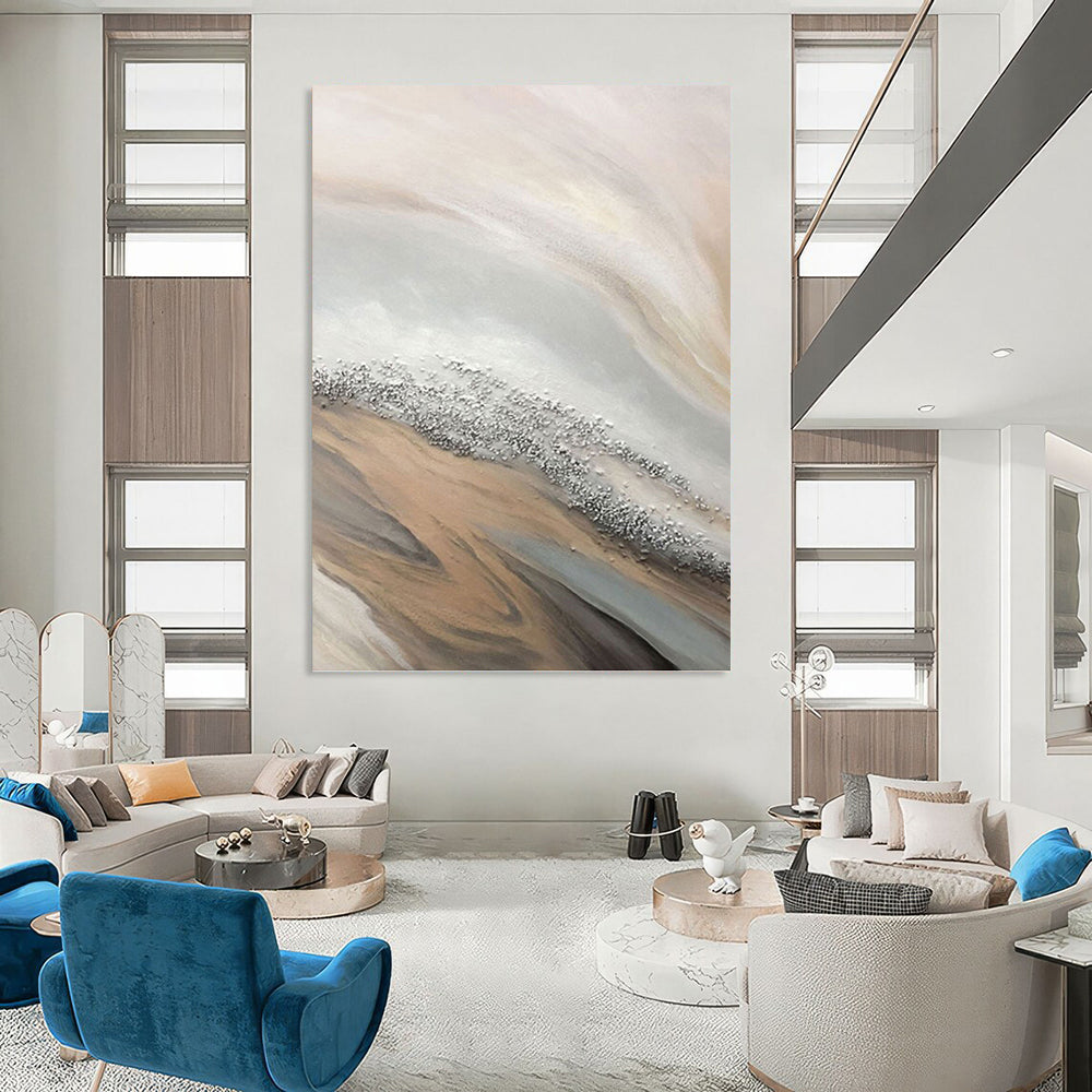 Gigantic Hand - Painted Textured Abstract Mural for Planetarium & Observatory DKH1228