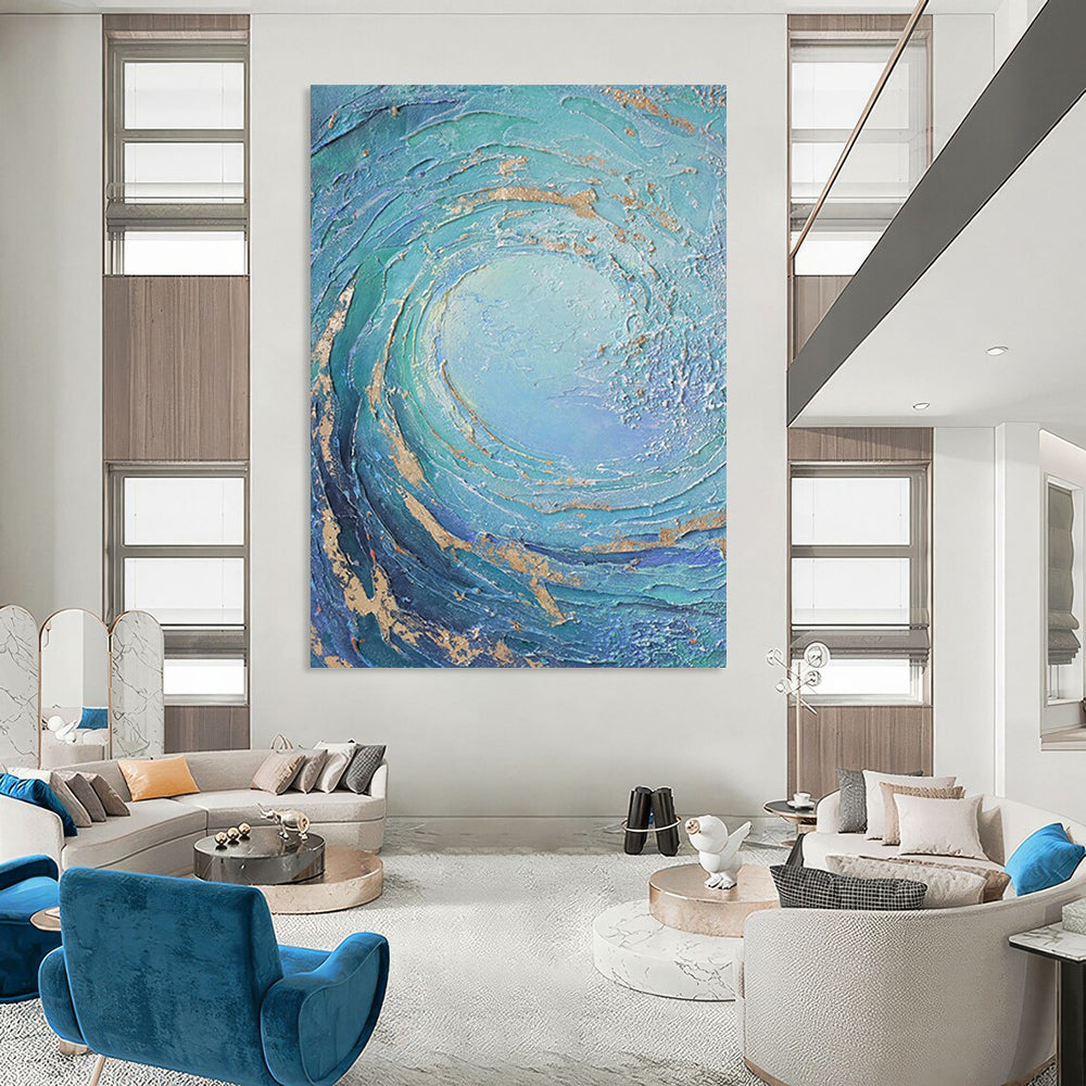 Large-Scale Custom Abstract Artworks for Bedroom & Hallway DTP332