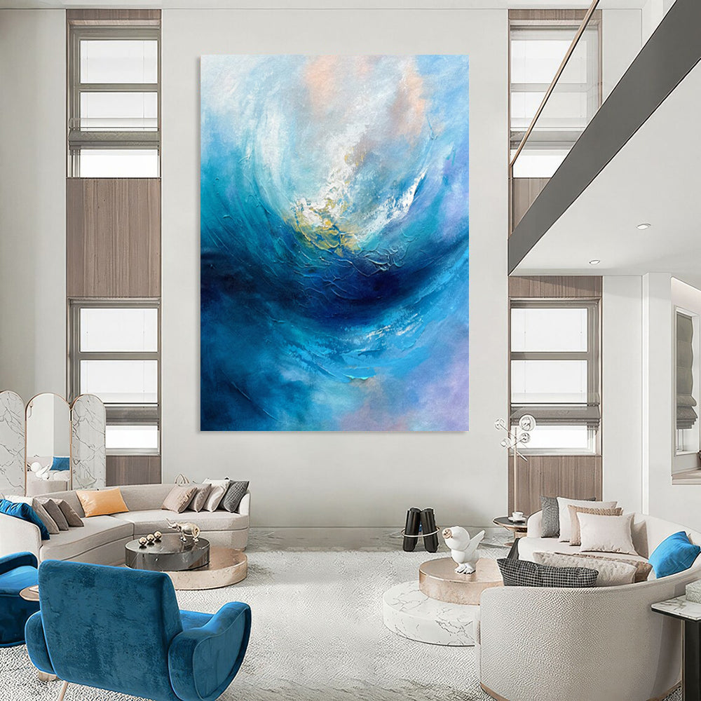 Large-Sized Hand-Painted Abstract Masterpiece for Hotel Suite & Private Lounge LargeART2250