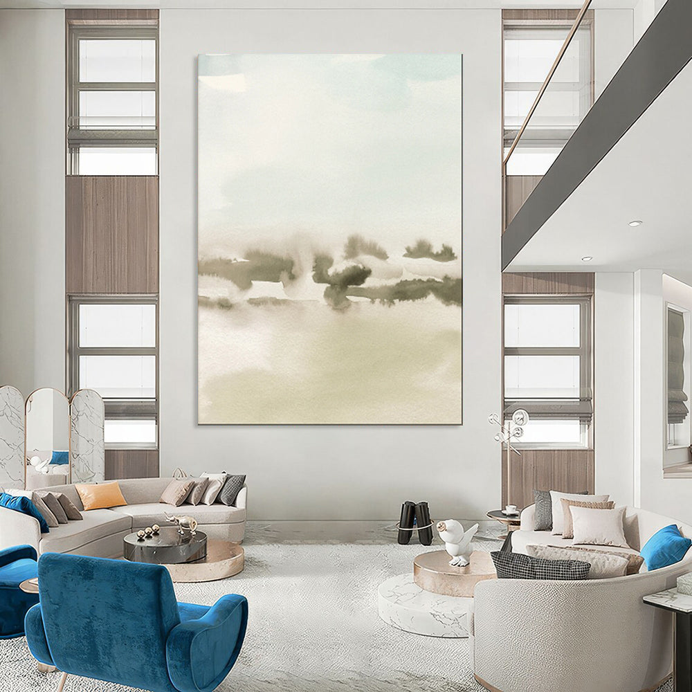 Peaceful & Serene Hand-Painted Personalized Abstract Painting for Bedroom & Hallway LargeART1963