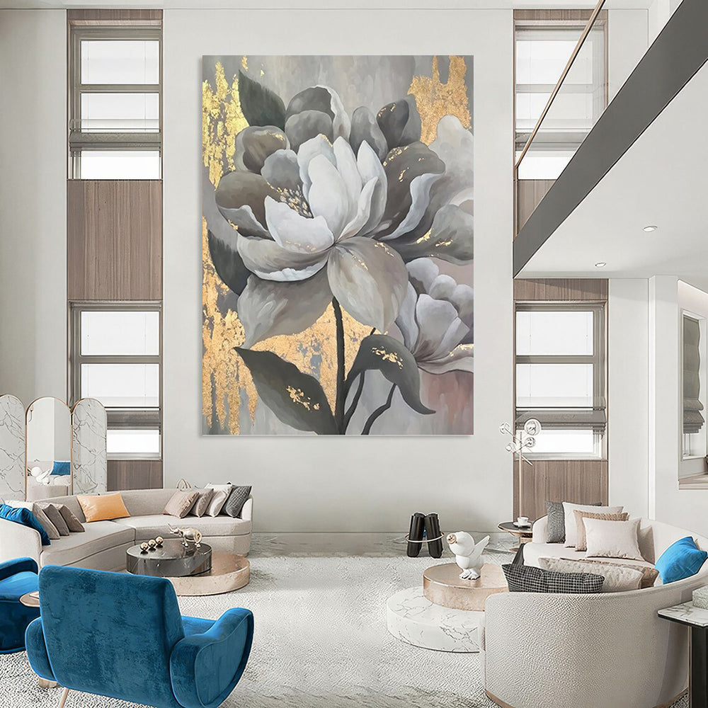 Massive Vertical Hand - Painted Textured Custom Abstract Hymn (with Woven - Basket Textures) for Bedroom and Entryway DKH1620