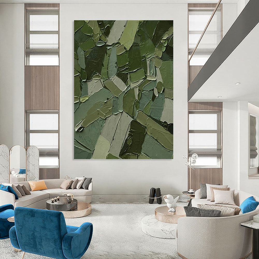 Immense Hand - Painted Textured Abstract Artwork for Gym & Fitness Studio DKH1211