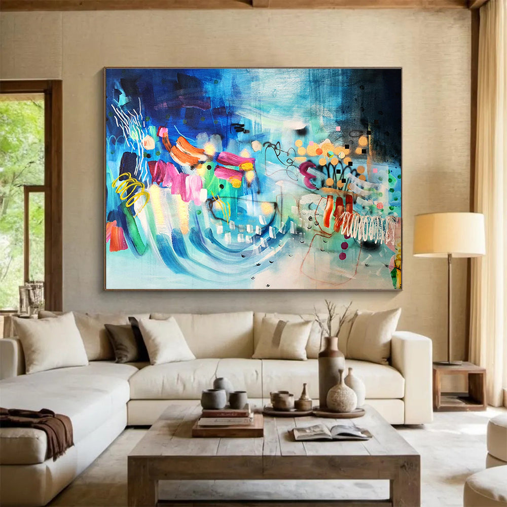 Tailored Abstract Painting for Dining Room & Bar DKH064
