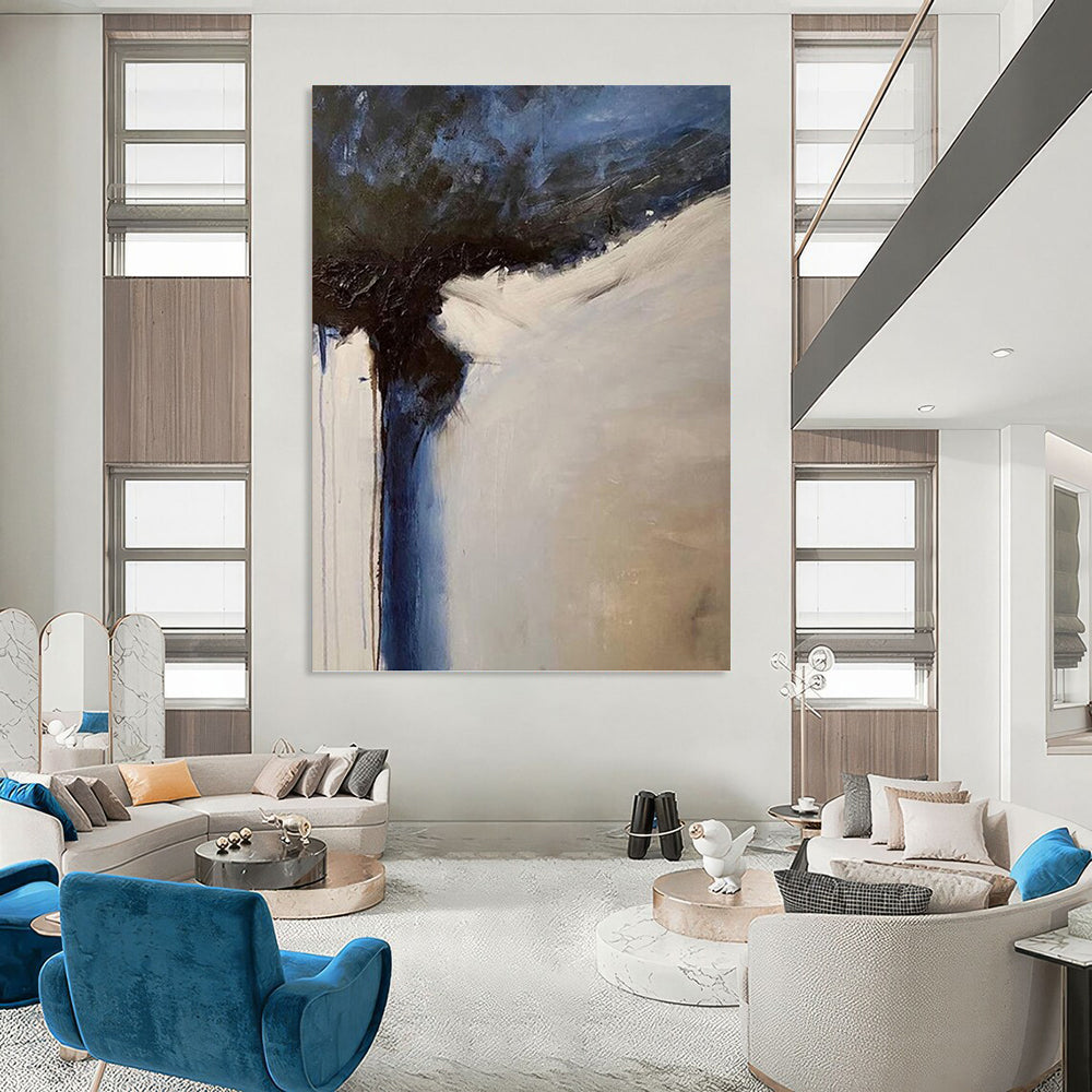 Mammoth - Scaled Hand - Painted Custom Abstract Canvas (with Three - Dimensional Textures), Beautifying Living Room and Entryway DKH1499