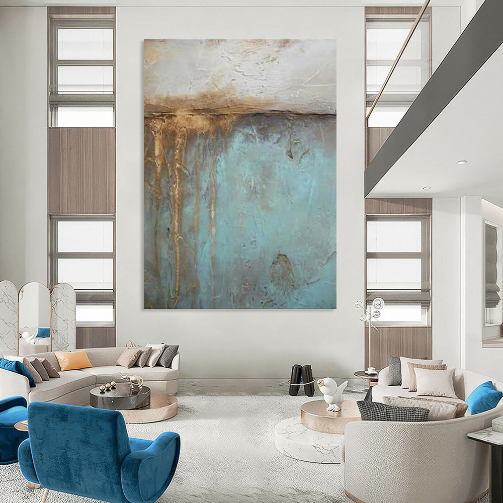 Immense Hand - Painted Textured Abstract Canvas for Office & Entryway DKH1191