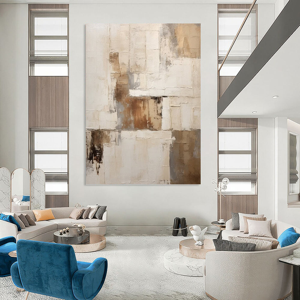 Glorious Hand - Painted Textured Abstract Painting for Living Room & Hotel DKH1310