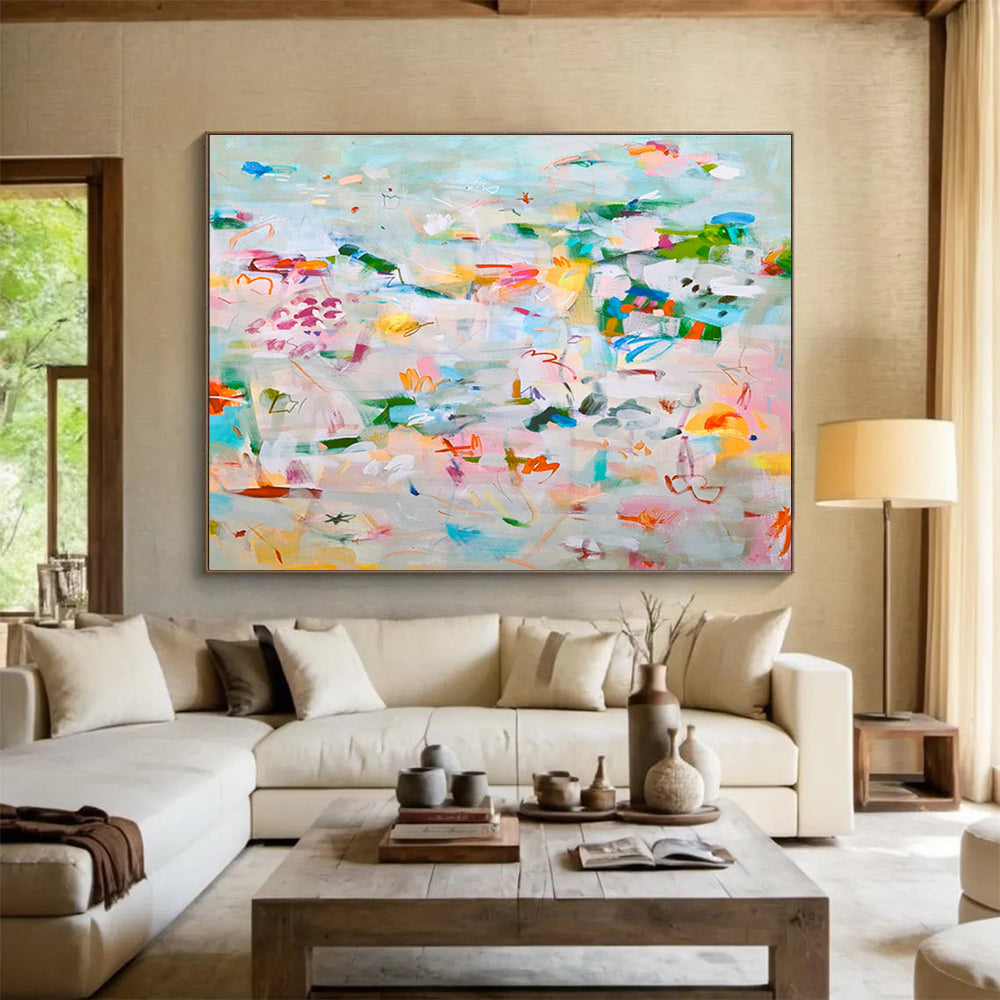 Bespoke Grand - Sized Abstract Canvas for Wedding Venue DKH036