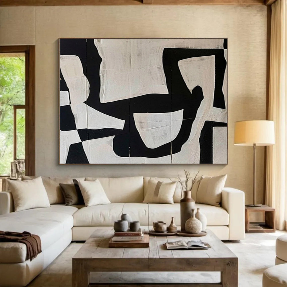 Hand - Painted Textured Large Abstract Work for Charming Interiors DKH745