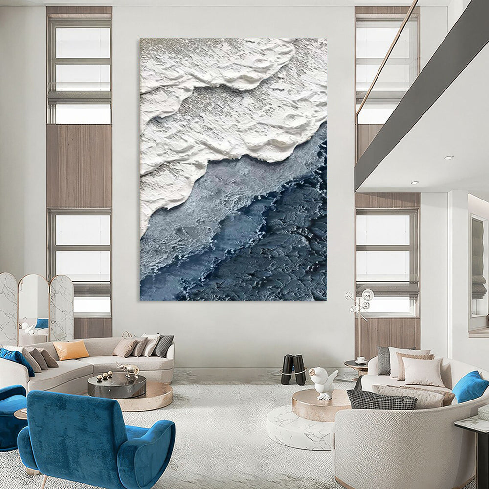 Hand-Painted Large Custom Abstract Paintings: Textured Styles for Dining Room & Bar DTP325