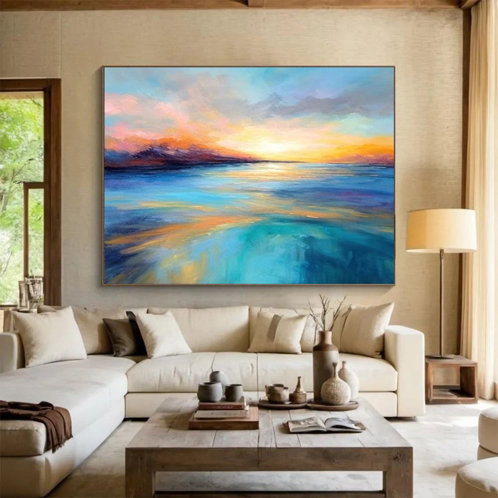 Pastel Sunset Seascape - Dreamy Bedroom Whimsy DLZ069
