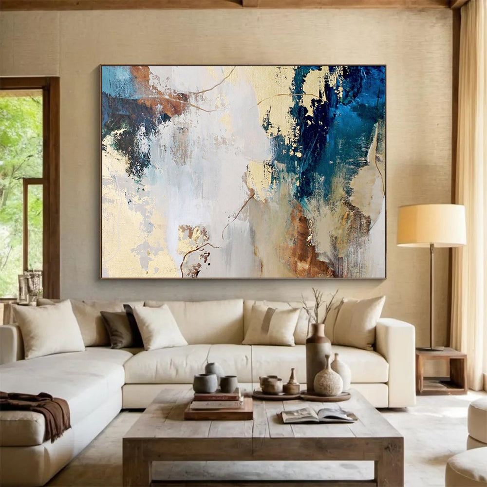 Custom Hand-Painted Wall Decor for Living Room & Office DKH130