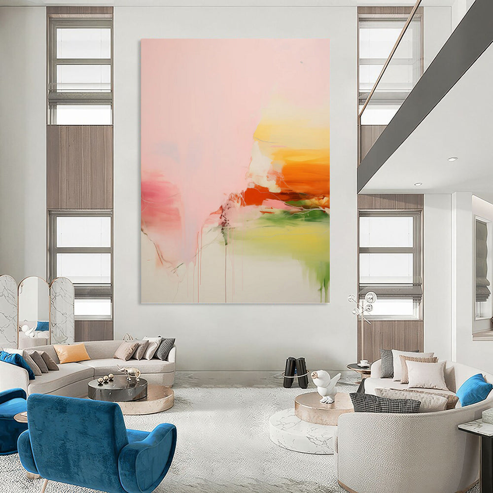 Large Hand - Painted Custom Textured Abstract Artwork for Bar & Hotel Lobby DKH0991