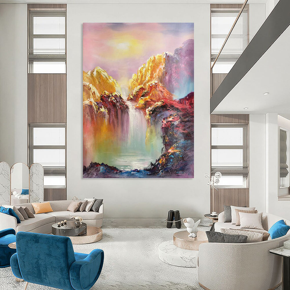 Inviting Hand - Painted Textured Abstract for Dining Room & Entryway DKH1279