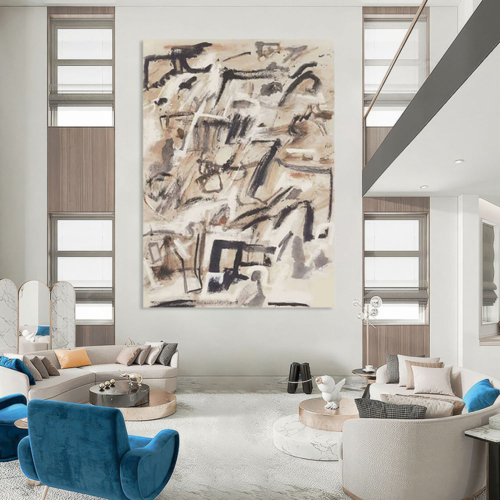 Faceted Textures: Stupendous Custom Abstract Creation for Living Room and Hotel DTP143
