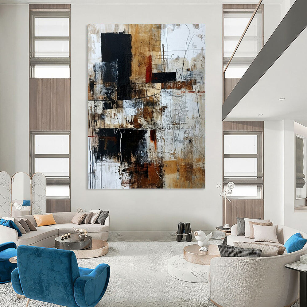 Inspiring Hand - Painted Textured Abstract for Office & Living Room DKH1330