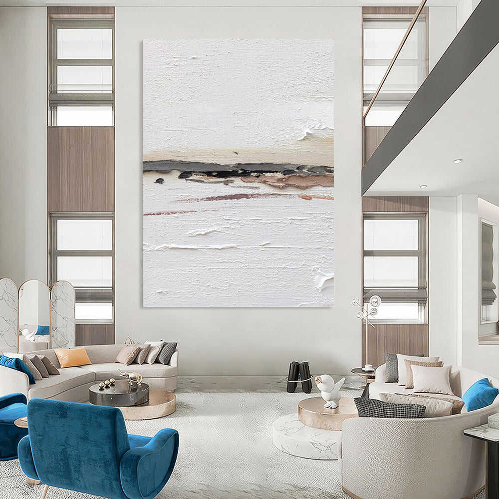 Large Vertical Custom Abstract Hand - Painted Canvas for Office and Bar DKH1664