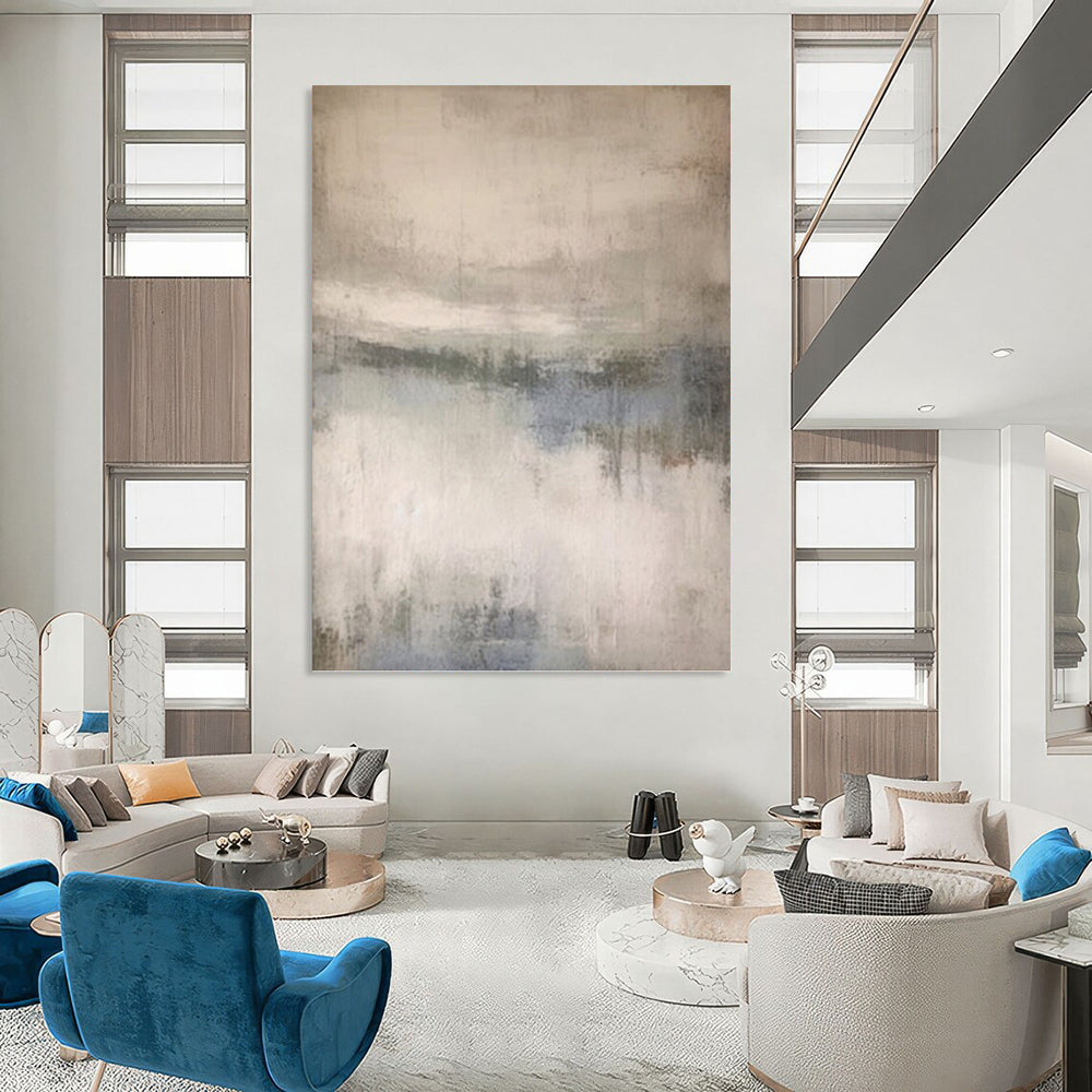 Vertical Hand - Painted Textured Custom Abstract Creation for Living Room and Office DKH1667