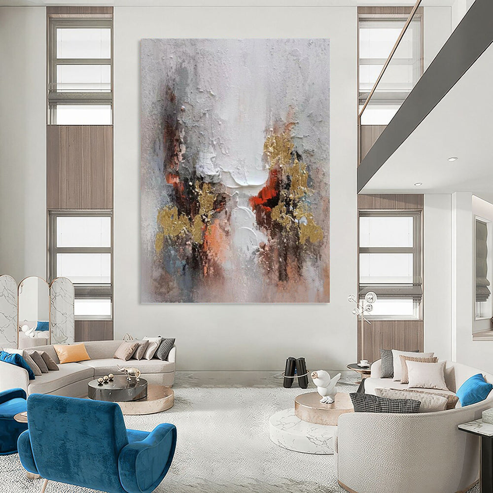 Designer - Driven Style: Hand - Crafted Textured Canvas Painting for Dining Room & Hallway DKH1168