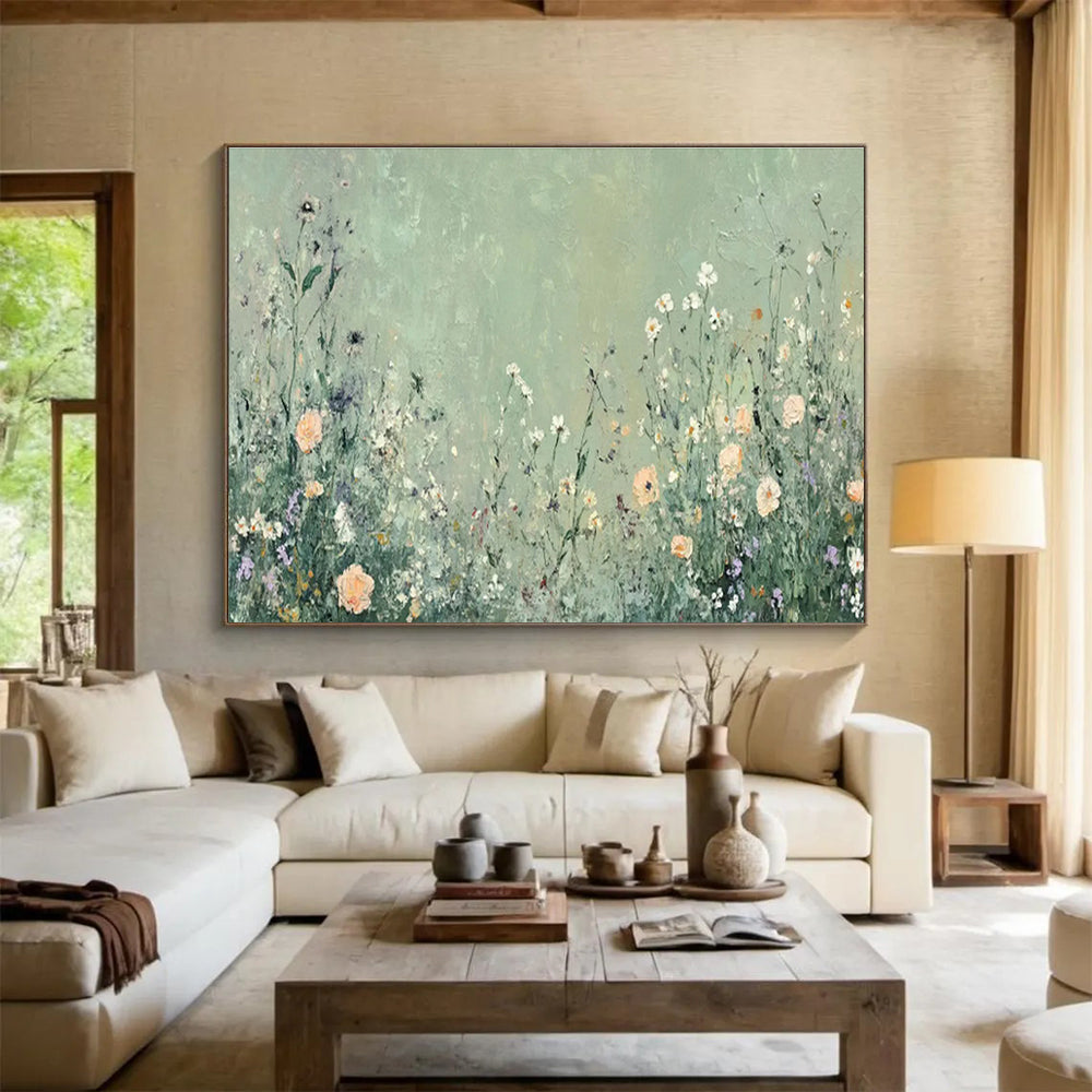 Immense Textured Hand - Painted Abstract Canvas for Artistic Focal Point DKH668