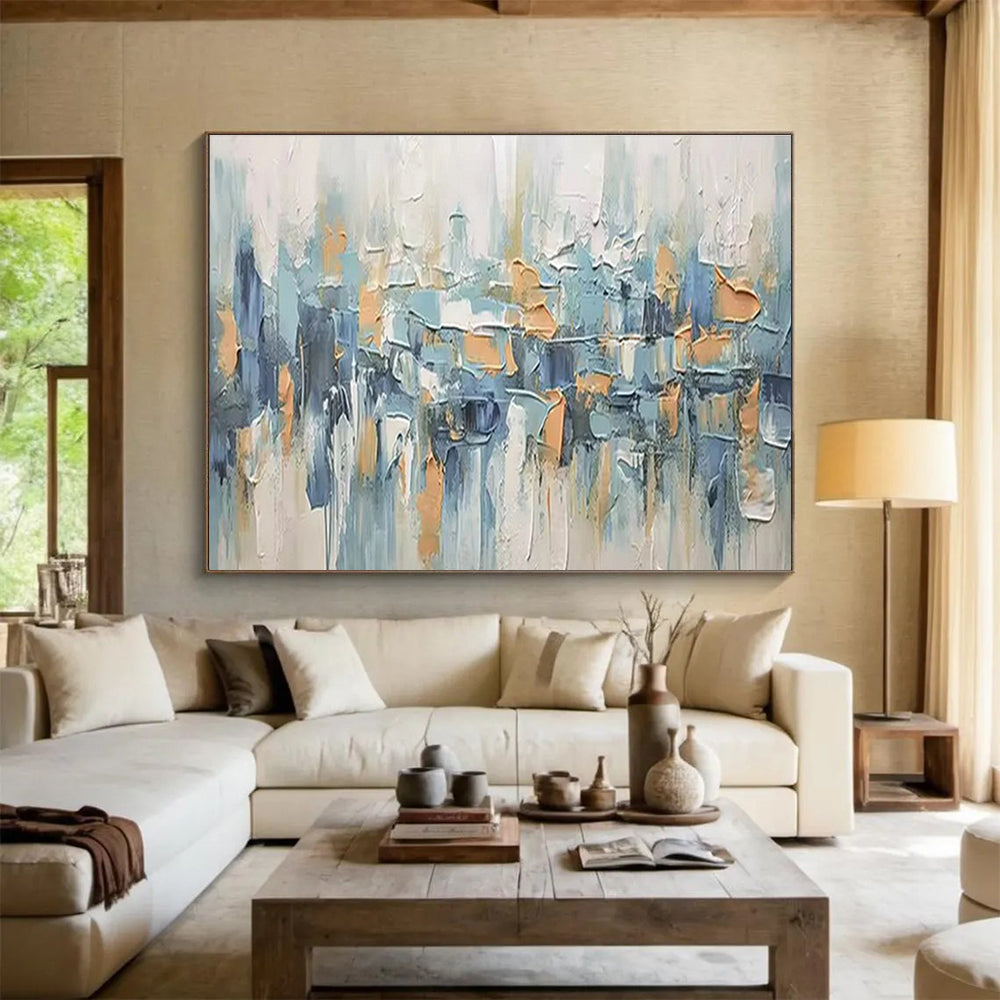 Vast Hand - Painted Textured Abstract Canvas for Interior Statement - Making DKH685