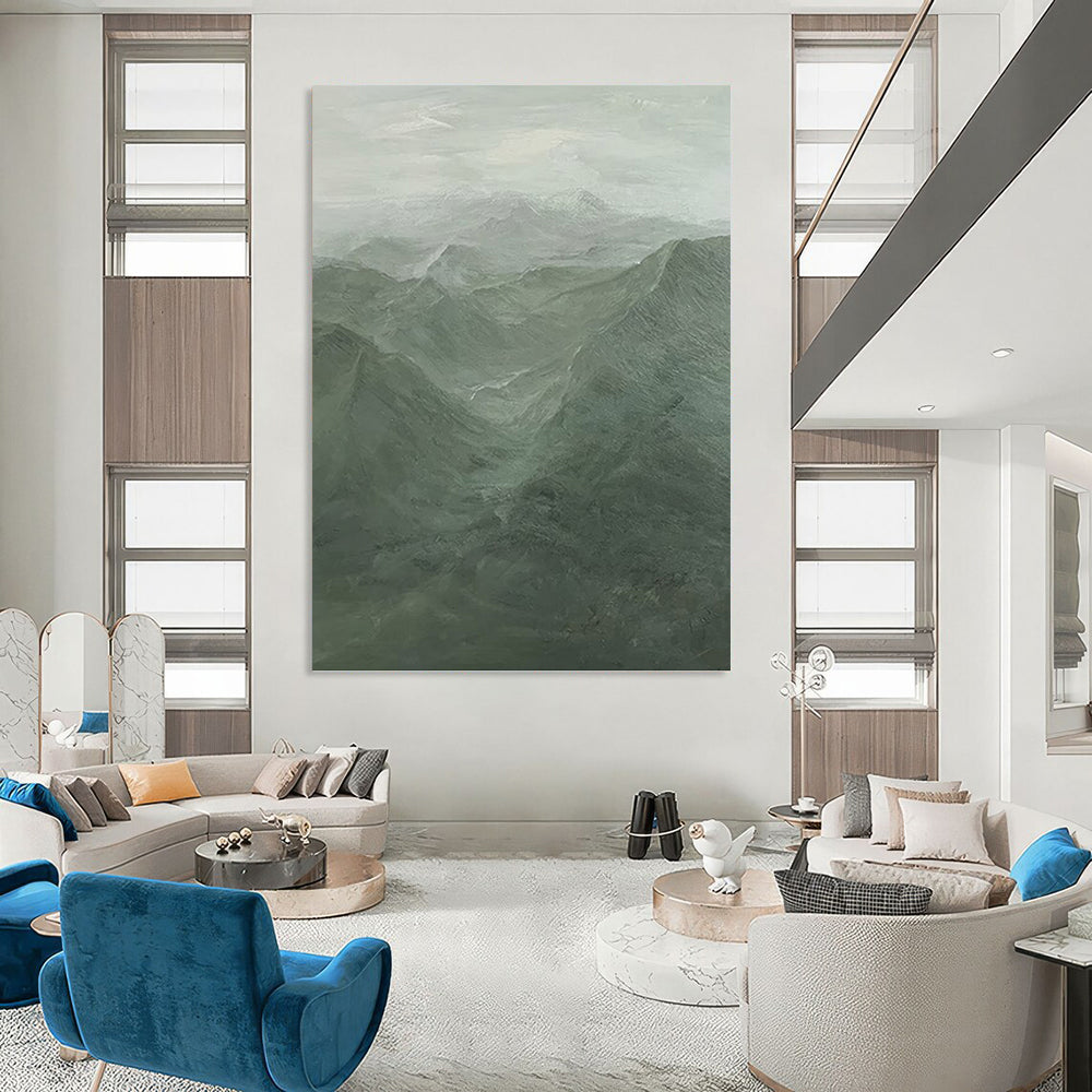 Colossal - Dimensioned Hand - Painted Custom Abstract Tapestry (with Lush Textures), for Arranging in Dining Room and Hotel Lobby DKH1497