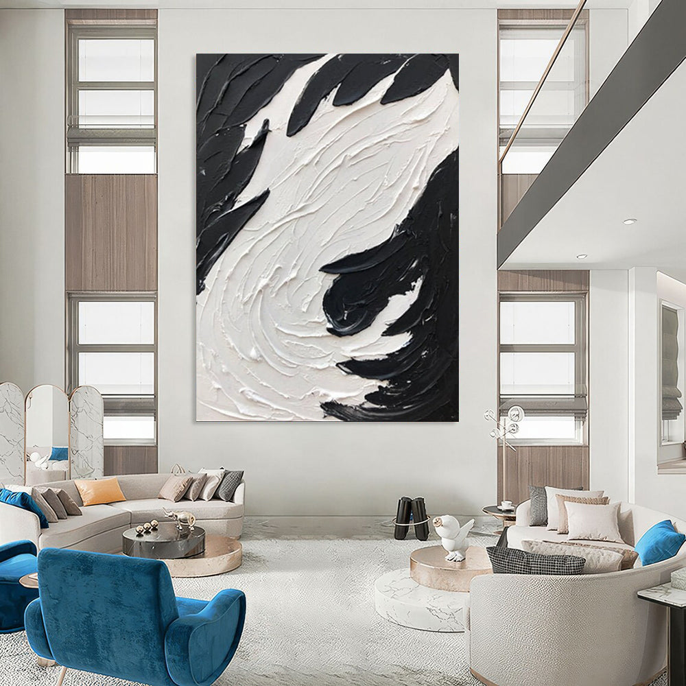 Hand-Painted Large Custom Abstract Artworks for Hotel & Entryway DTP398
