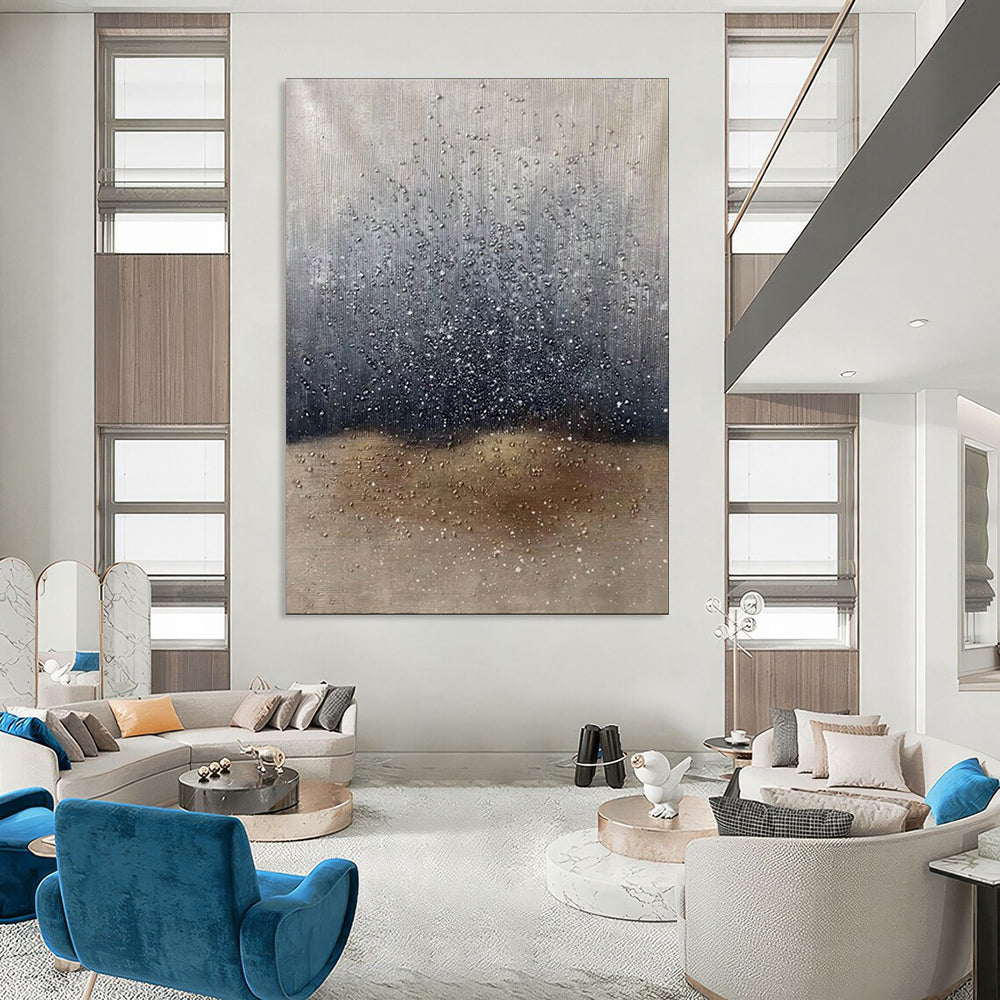 Whimsical & Surreal Hand-Painted Custom Abstract Painting for Entryway & Hallway LargeART1969