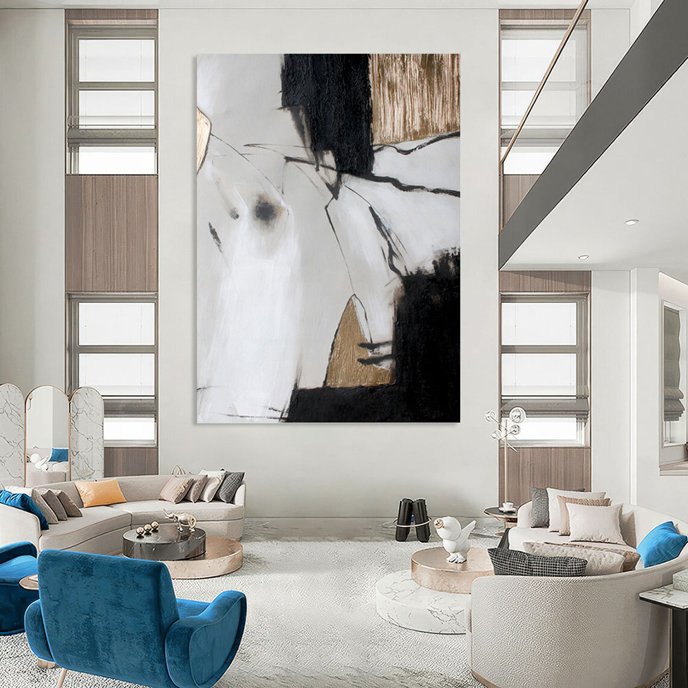Hand - Crafted Custom Textured Abstract Wall Art for Office & Living Room DKH1005