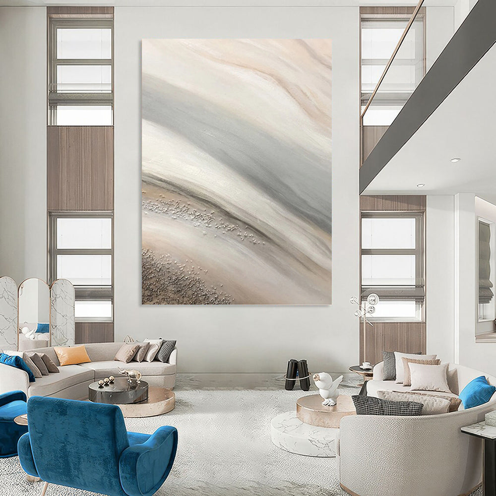 Massive Hand - Painted Textured Abstract Art for Salon & Beauty Parlor DKH1215